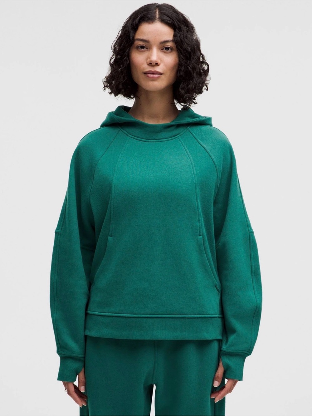 NWT Lululemon Scuba Oversized Side-Slit Hoodie Teal Lagoon XS/S